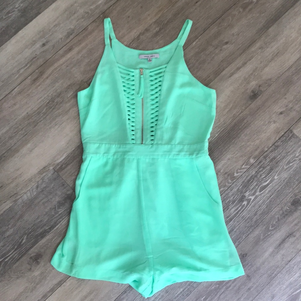 Naked Zebra Mint Romper